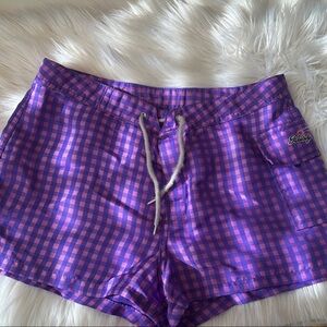 Rusty Gingham Beach Shorts